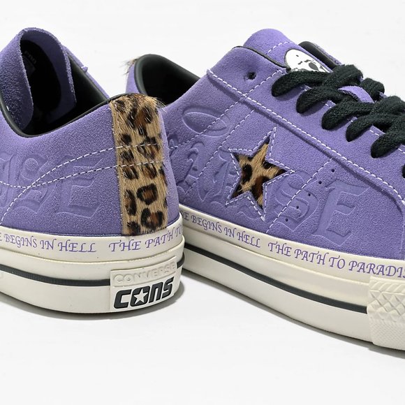 Converse Cons x Paradise Sean Pablo One Star Pro OX WILD LILAC/BLACK/EGRET A0437 - Picture 11 of 15